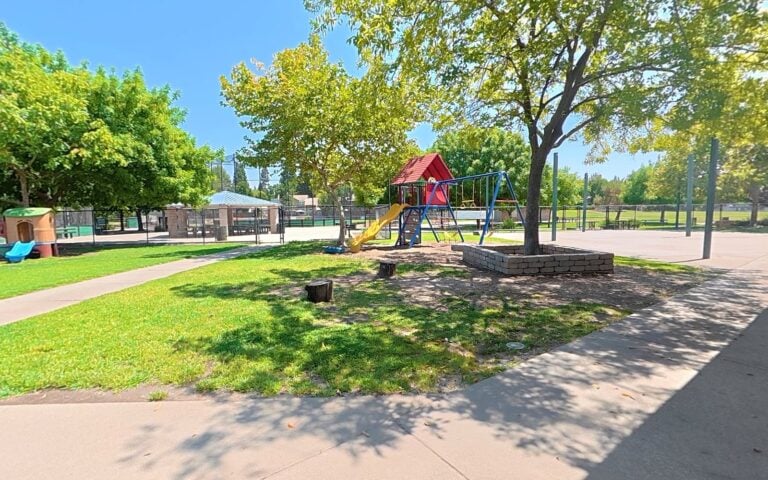 Outdoor play space at Kids Inc. Preschool in Folsom, CA