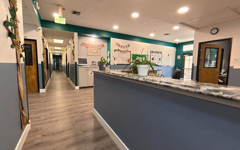 Welcoming entrance and lobby at Kids Inc. Preschool Folsom