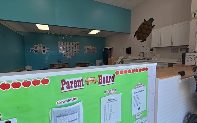 Welcoming entrance and lobby at Kids Inc. Preschool Folsom
