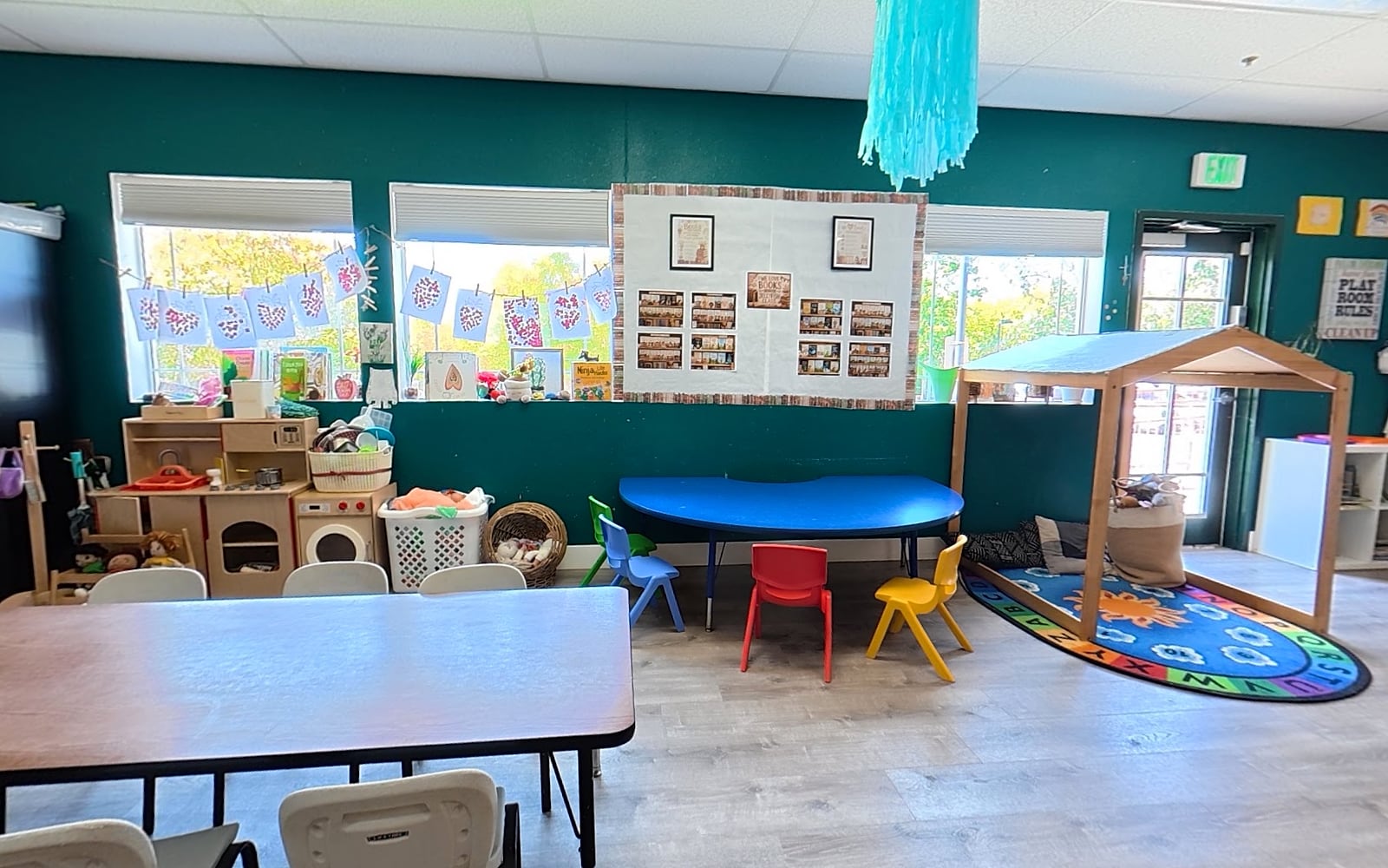Sunny preschool classroom at Kids Inc. Preschool in Folsom